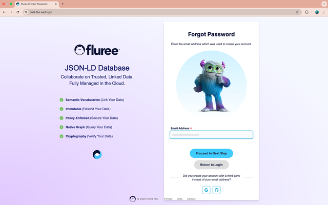 Forgotten password email input form