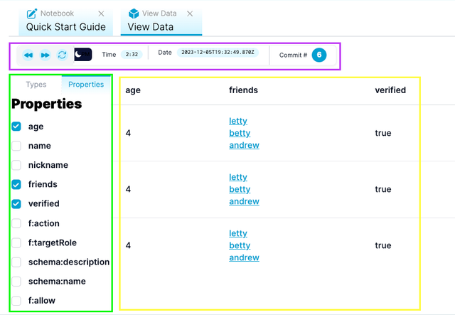 View data in your dataset