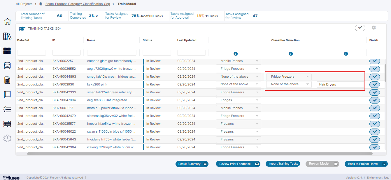 Classification Project - Train Model with Manual input